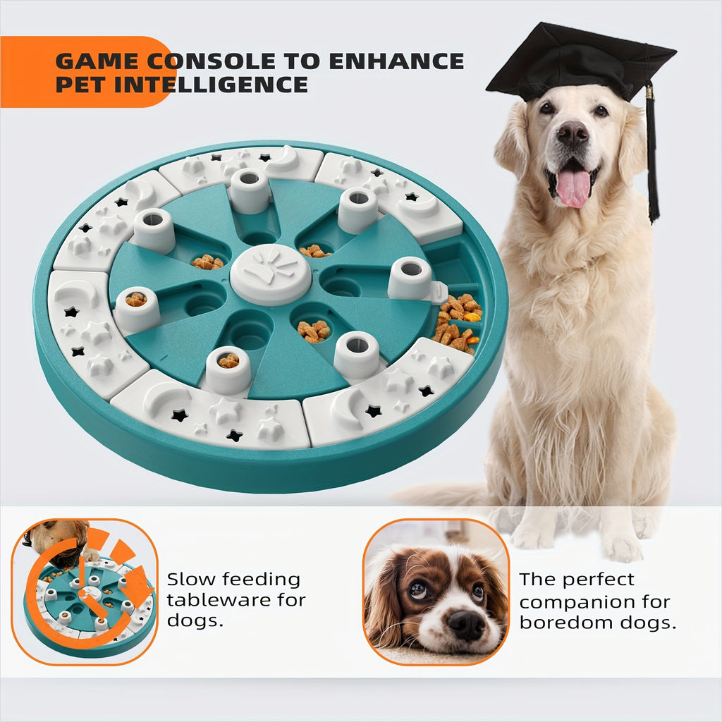 IQ Dog Puzzle Toy Level 2 in 1 Dogs Brain Stimulating Toys Mental Stimulation Treat/Food Puzzles Feeder Dispenser Interactive Puppy Smart Games