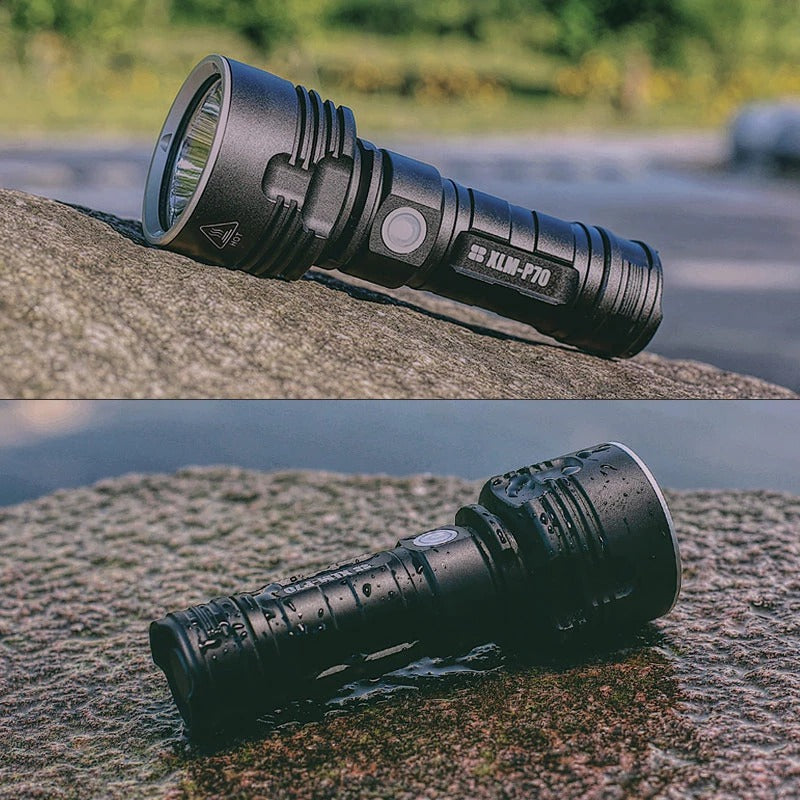 Super Bright Rechargeable LED Flashlight | 20W Outdoor Tactical Torch