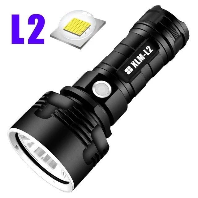 Super Bright Rechargeable LED Flashlight | 20W Outdoor Tactical Torch