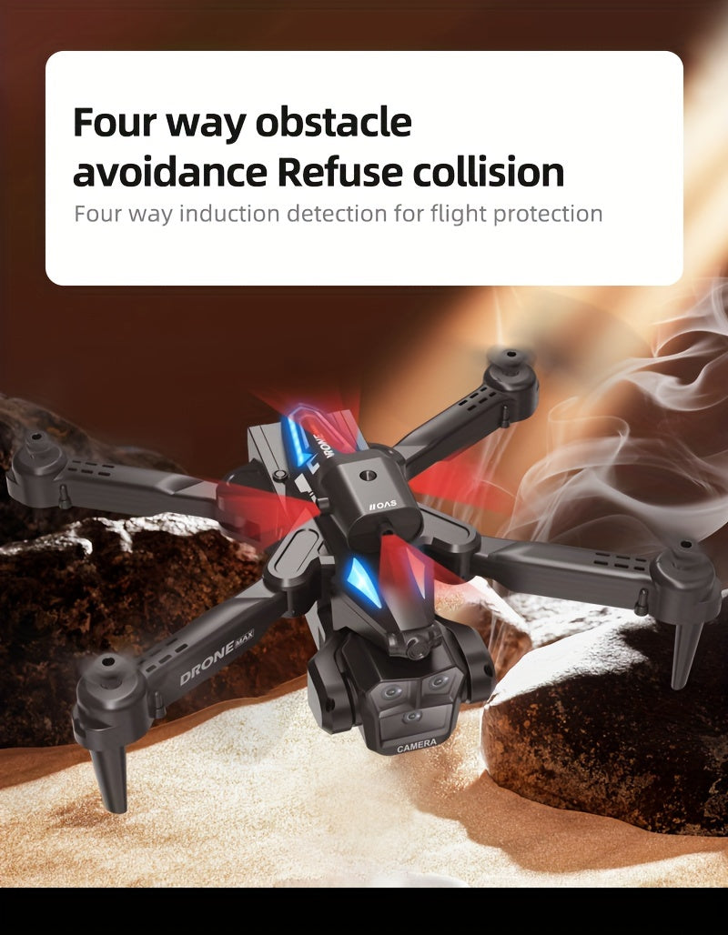 C10 Drone With Aerial Camera Three, 360° Infrared Obstacle Avoidance, Remote Control Boys And Girls Gifts, Outdoor Games