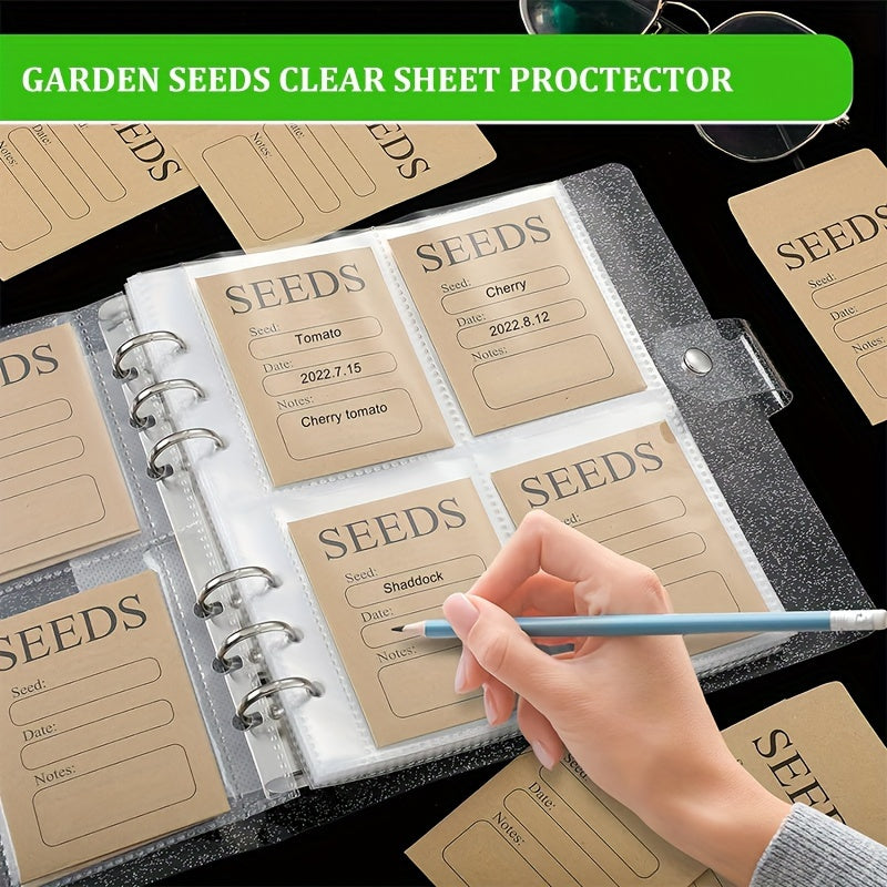 Seed Storage and Organization Kit, Includes 1 Seed Storage and Organizing Bag with 200 Seed Organizing Bags, 50 Reusable Self-Sealing Seed Envelopes, 1 Seed Sower