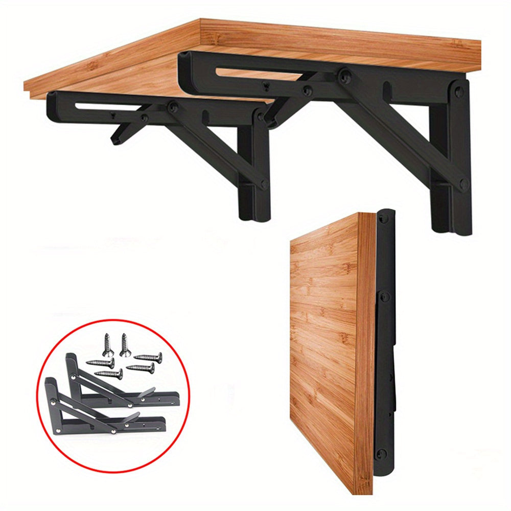 1pc Heavy Duty Adjustable Folding Frame - 90° Foldable Wall-Mounted Industrial Cast Iron & Carbon Steel - For Garage & Workshop Organization - Perfect Gift for DIY Enthusiasts