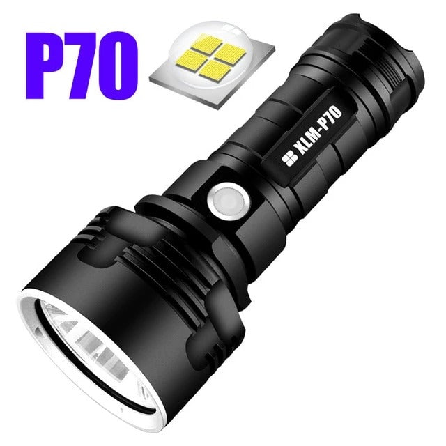 Super Bright Rechargeable LED Flashlight | 20W Outdoor Tactical Torch