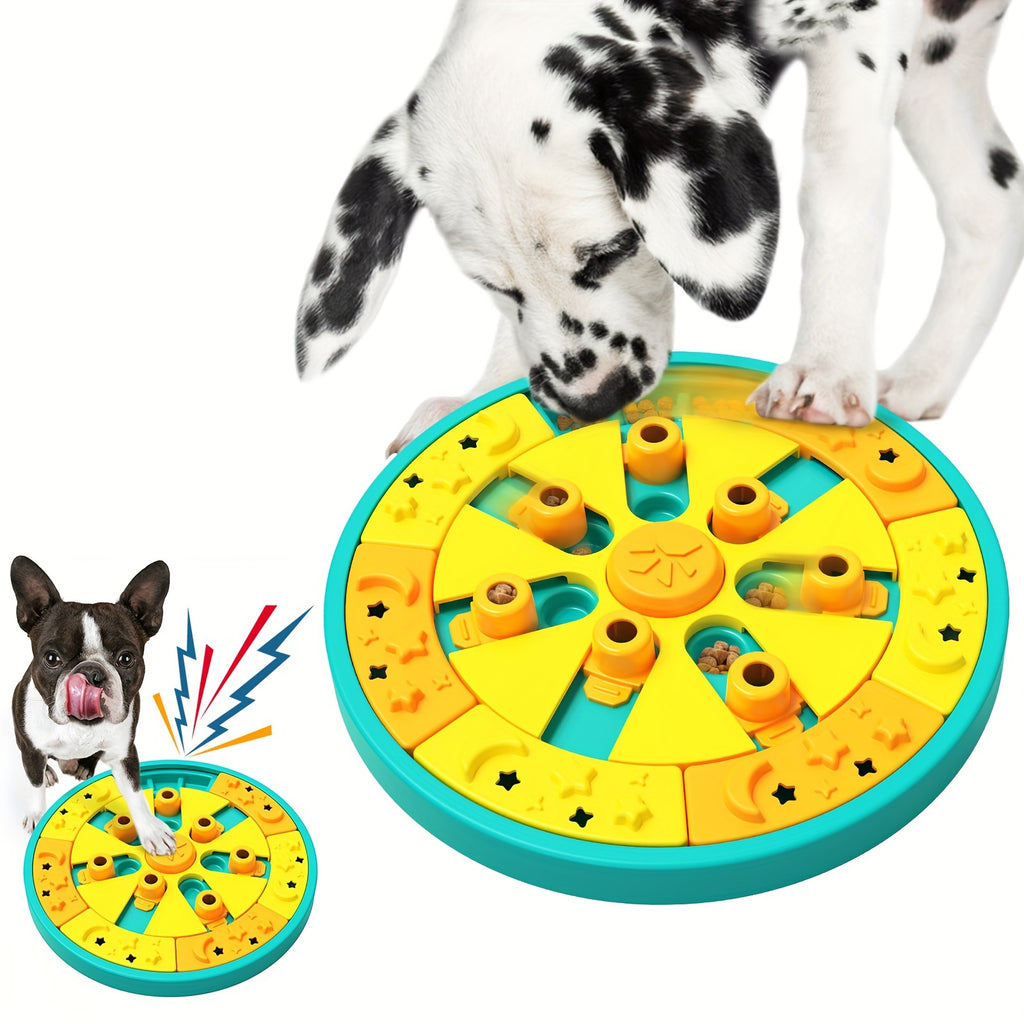 IQ Dog Puzzle Toy Level 2 in 1 Dogs Brain Stimulating Toys Mental Stimulation Treat/Food Puzzles Feeder Dispenser Interactive Puppy Smart Games