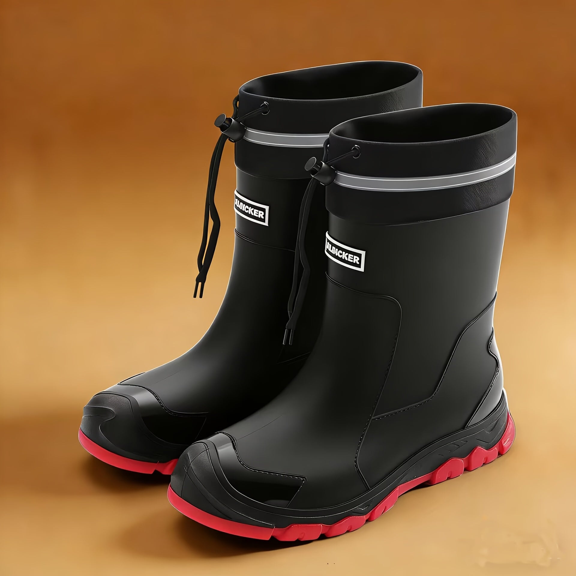 Women's High-end High Quality Rain Boots, Mid-calf Non-slip Rubber Rain Boots with Lightweight Cushioned Soles, Comfortable and Breathable, Suitable for Outdoor Walking, Gardening, and Various Weather Conditions