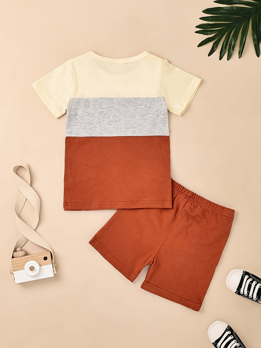 Baby Boy Clothes Toddler Boy Summer Outfits Short Sleeve Patchwork Top T-shirt & Pocket Pant Set 2 Piece 12 Months-4T