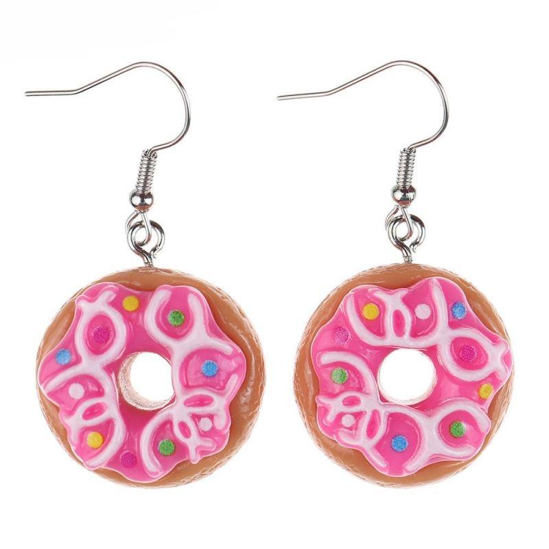 6 Pairs Realistic Chocolate Donut Earrings - Fake Food with Sprinkles (January Birthstone Suitable for Women &) |, Outfits, Casual Attire | Cute & Playful Donut Pendants