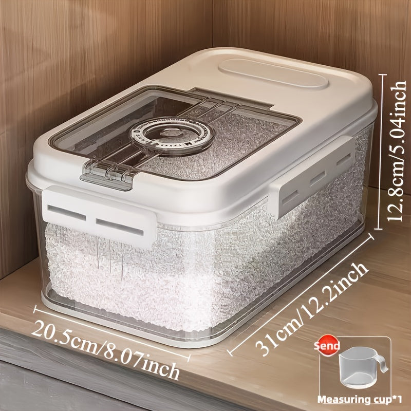 Airtight Food Storage Containers Set, Reusable Insect & Moisture Proof Sealable Grain Dispenser, PET Square Flip Top Rice Canister, for Kitchen Pantry Organization, 2 Sizes - 2, 85gal & 2, 06gal, Hand Washable, Durable Plasti