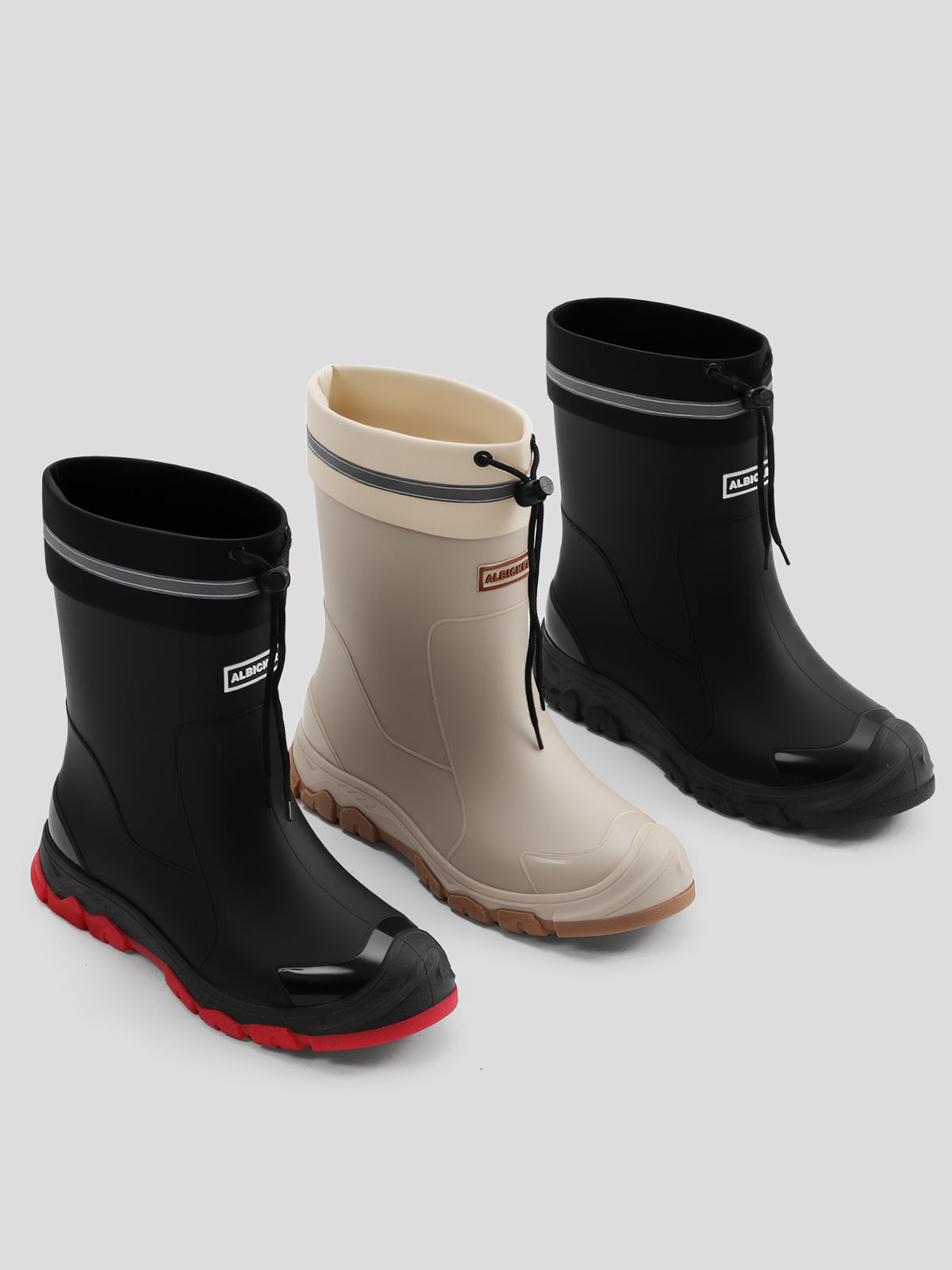 Women's High-end High Quality Rain Boots, Mid-calf Non-slip Rubber Rain Boots with Lightweight Cushioned Soles, Comfortable and Breathable, Suitable for Outdoor Walking, Gardening, and Various Weather Conditions