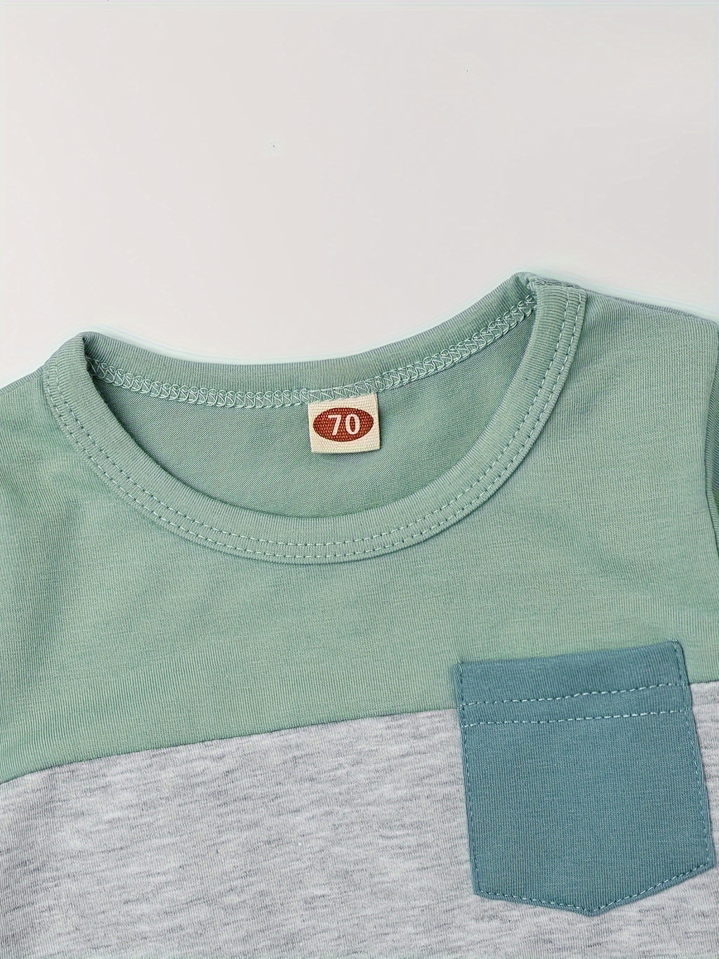 Baby Boy Clothes Toddler Boy Summer Outfits Short Sleeve Patchwork Top T-shirt & Pocket Pant Set 2 Piece 12 Months-4T