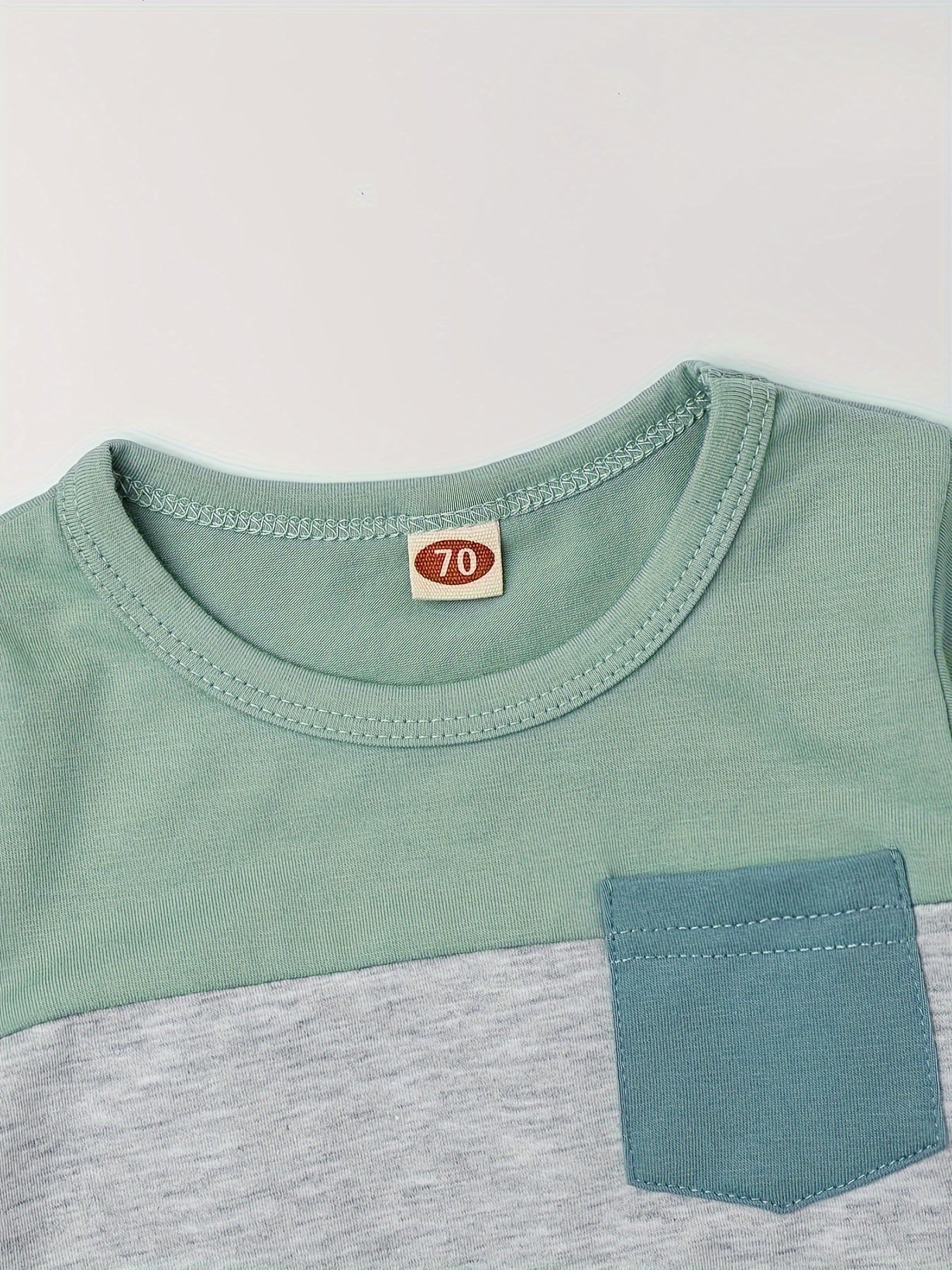 Baby Boy Clothes Toddler Boy Summer Outfits Short Sleeve Patchwork Top T-shirt & Pocket Pant Set 2 Piece 12 Months-4T