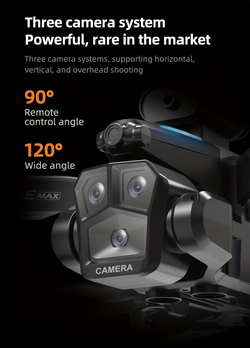 C10 Drone With Aerial Camera Three, 360° Infrared Obstacle Avoidance, Remote Control Boys And Girls Gifts, Outdoor Games