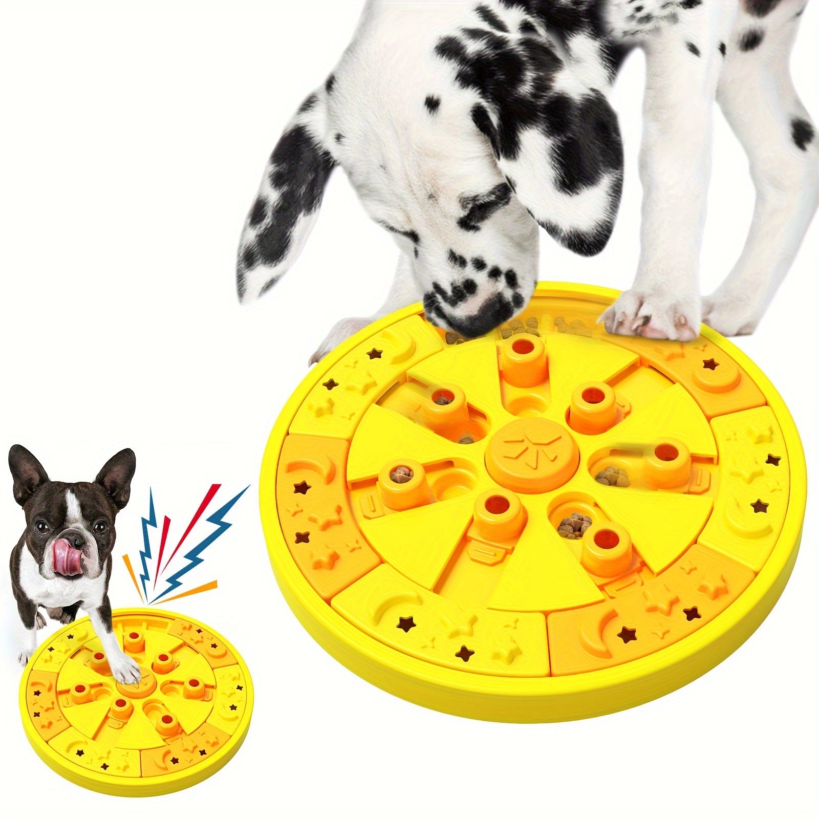 IQ Dog Puzzle Toy Level 2 in 1 Dogs Brain Stimulating Toys Mental Stimulation Treat/Food Puzzles Feeder Dispenser Interactive Puppy Smart Games