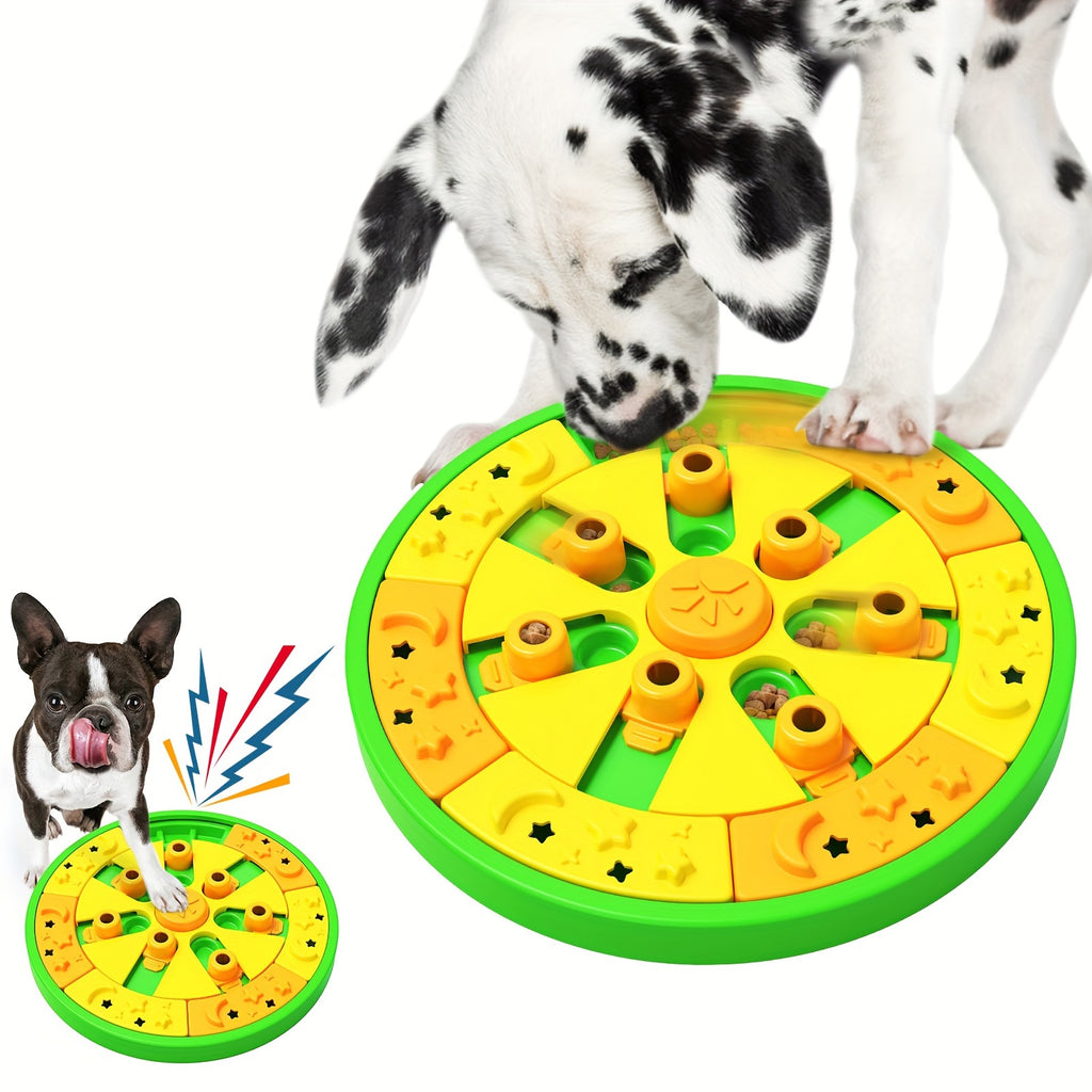 IQ Dog Puzzle Toy Level 2 in 1 Dogs Brain Stimulating Toys Mental Stimulation Treat/Food Puzzles Feeder Dispenser Interactive Puppy Smart Games
