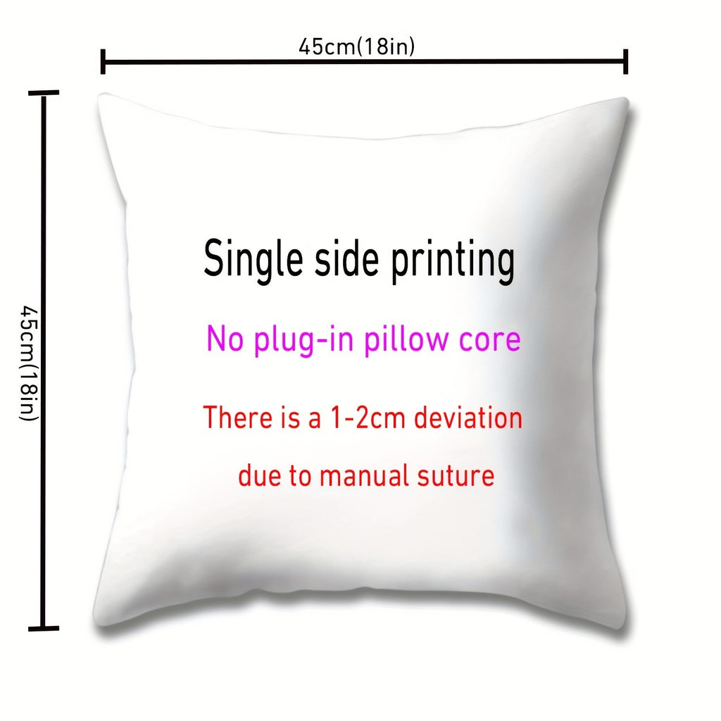 4pcs Printed Pillow Cover Set, Leaf Pattern Cushions for Bedroom Sofa, Creating a Cozy Rest Atmosphere, Adding Natural Comfort to Home, A Thoughtful Companion for Relaxation, 17.7x17.7 Inches, Zipper Closure, Machine Washable