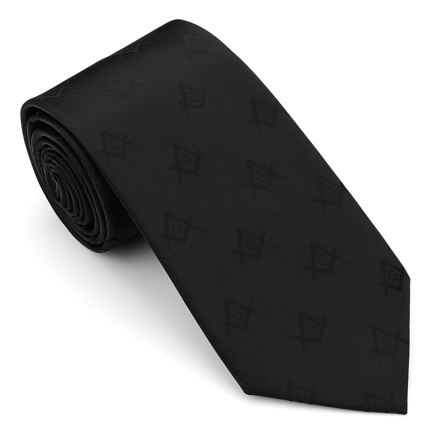 HAWSON New Design Masonic neckties for men Compass G Letter Pattern for Freemason Members  8CM Polyester Tie Party Gift