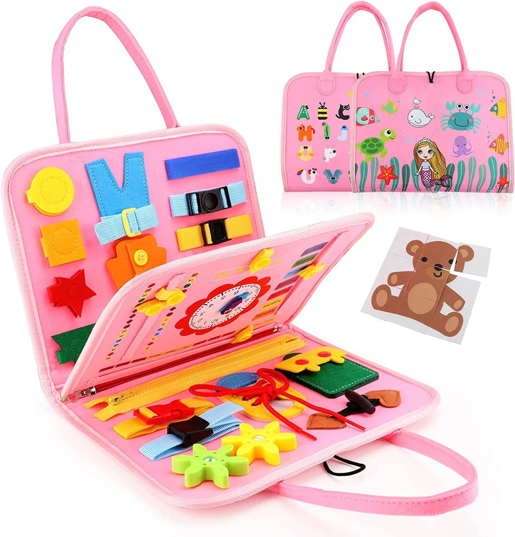 Montessori Toddler Busy Board | Autism Sensory Toy for Life Skills & Motor Development