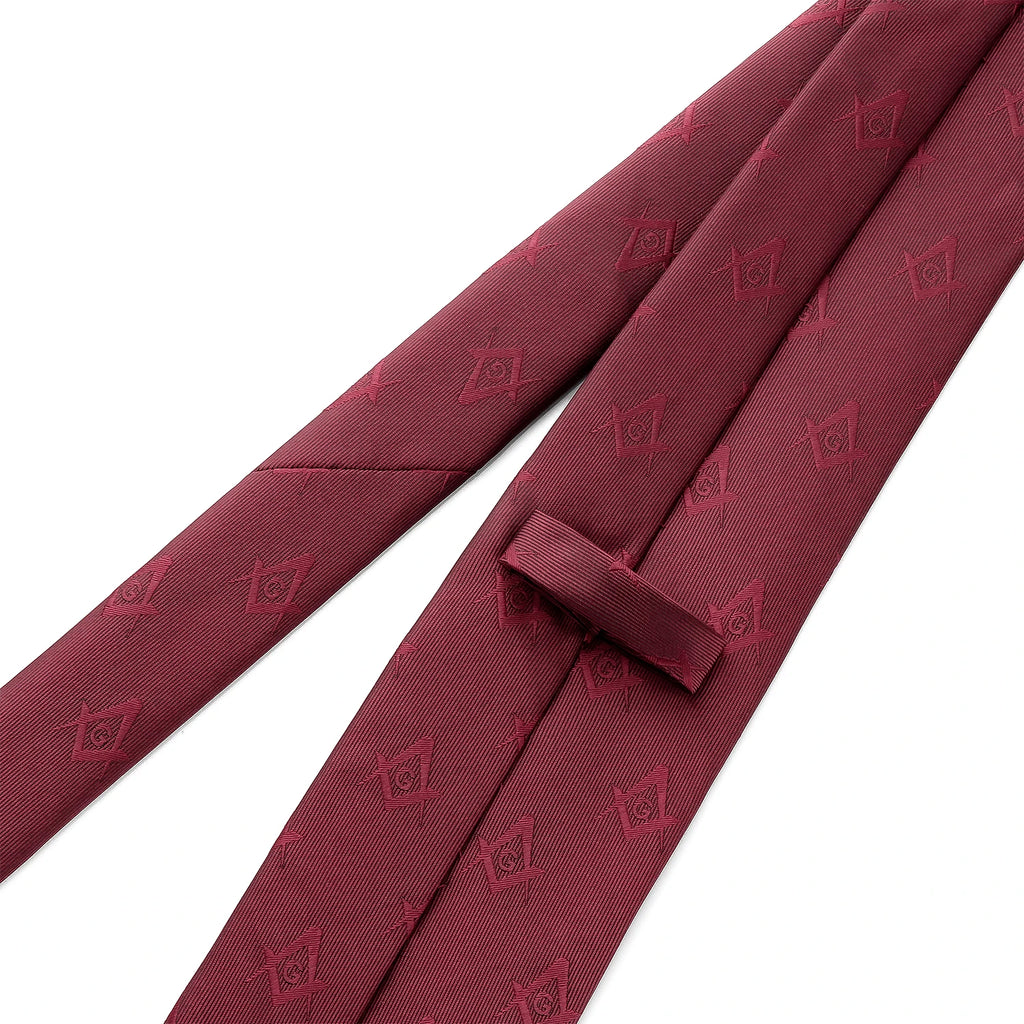 HAWSON New Design Masonic neckties for men Compass G Letter Pattern for Freemason Members  8CM Polyester Tie Party Gift