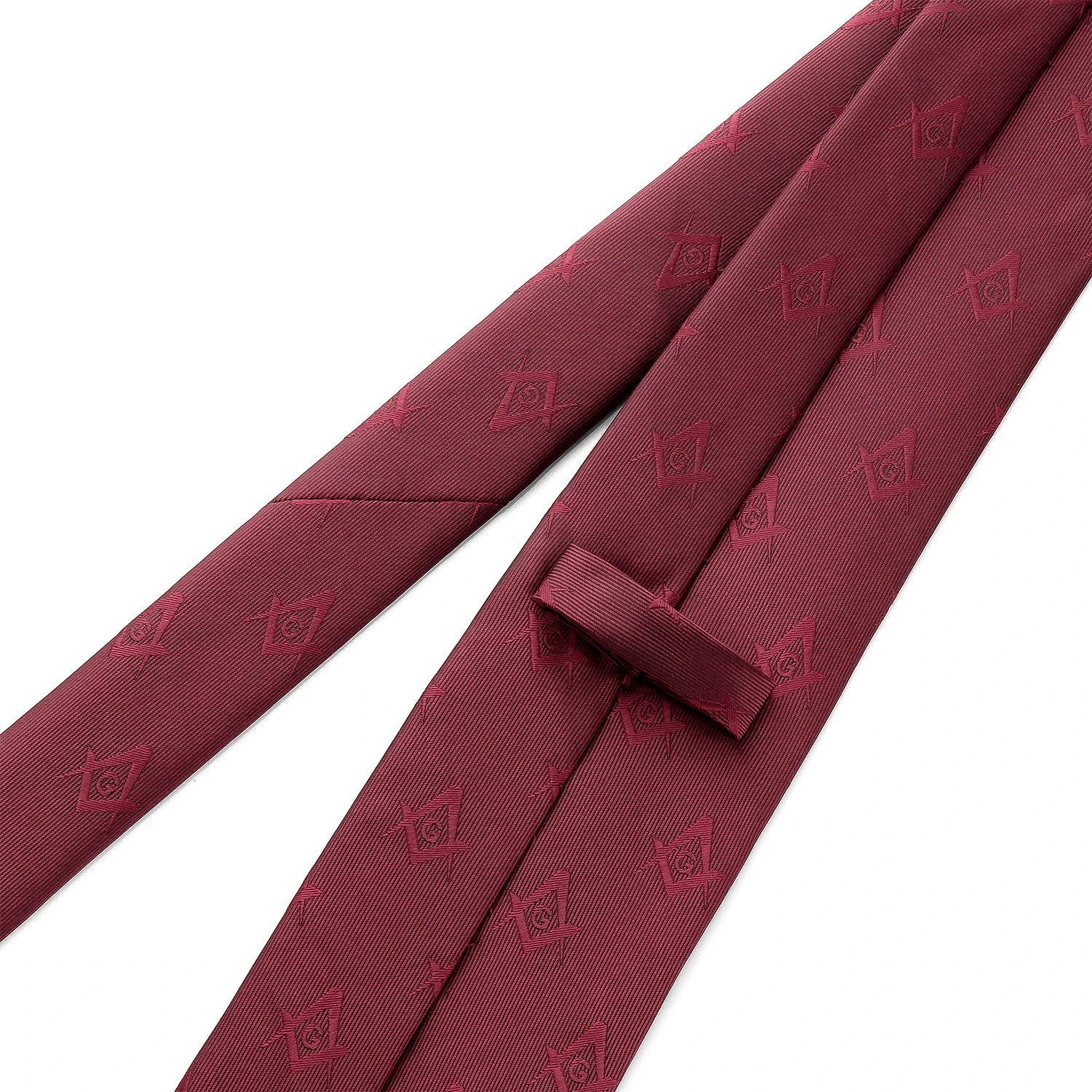 HAWSON New Design Masonic neckties for men Compass G Letter Pattern for Freemason Members  8CM Polyester Tie Party Gift