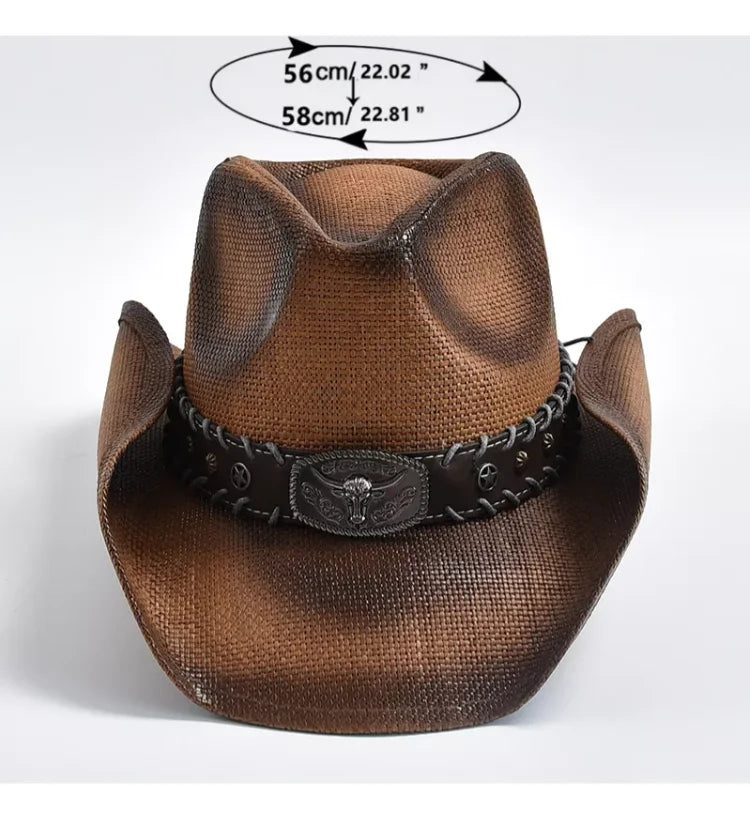 Cowgirl Hats for Women Straw Cowboy Hat Western Beach Sun Hat with Shapeable Brim for Coastal Cowgirl men hats