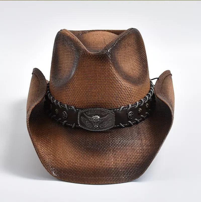 Cowgirl Hats for Women Straw Cowboy Hat Western Beach Sun Hat with Shapeable Brim for Coastal Cowgirl men hats