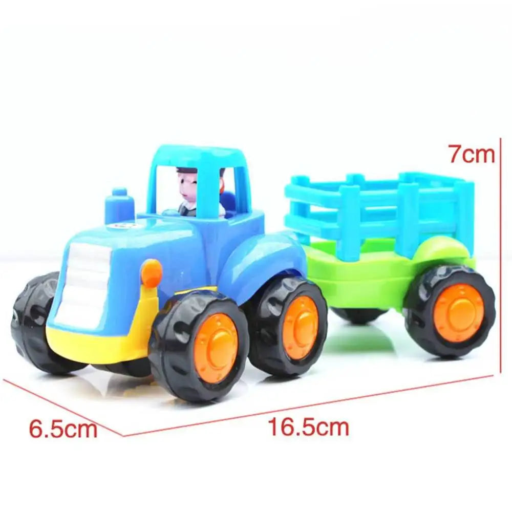Friction Toy Car Engineering Van Model Kids Educational Vehicle Pull Back Mini Trucks Safe Material Tractors Car Model