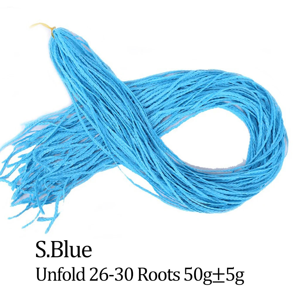 Ombre Zizi Braids Thin Box Braids Crochet Hair Extensions Synthetic Hair Rainbow Thin Zizi Braids Hair Bundles BudaBuda