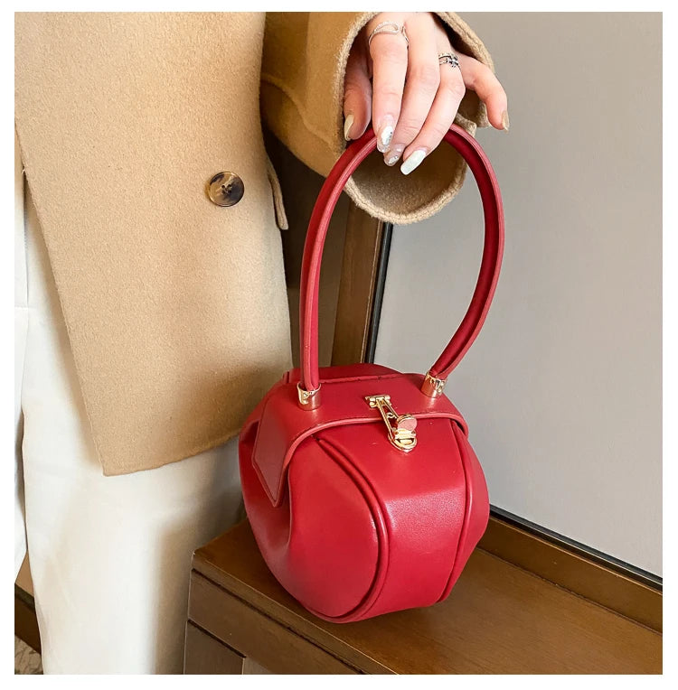 Women's Mini Bowling Round Shoulder Bag