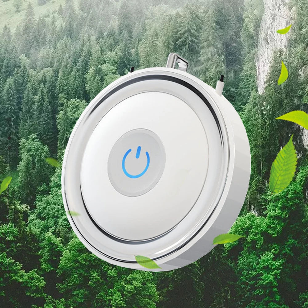 USB Rechargeable Wearable Necklace Air Purifier, Home Hanging Neck Type Car Oxygen Bar at Any Time Negative Ion Air Purifier