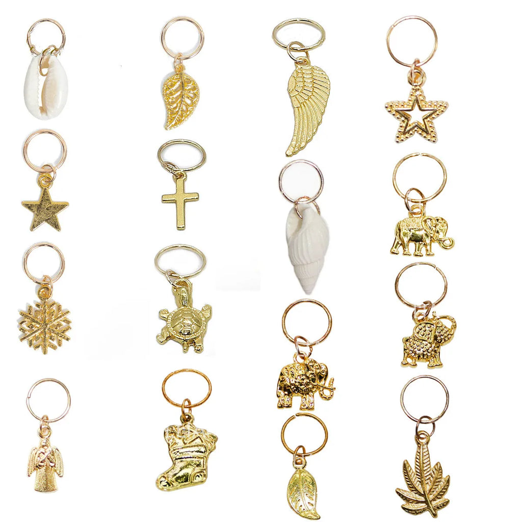 Hair Braid Dreadlock Beads Clips Charms African Braids Cuffs Rings Hip Hop Style Jewelry Dreadlock Clasps Accessories