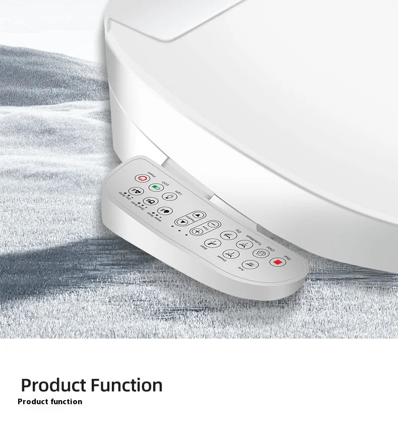 High-Grade Smart Intelligent Toilet Seat Home Design with Durable Plastic Material Elongated Shape