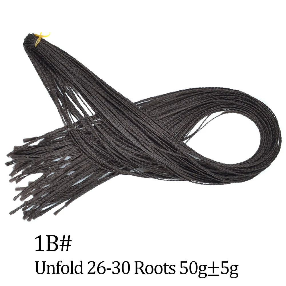 Ombre Zizi Braids Thin Box Braids Crochet Hair Extensions Synthetic Hair Rainbow Thin Zizi Braids Hair Bundles BudaBuda