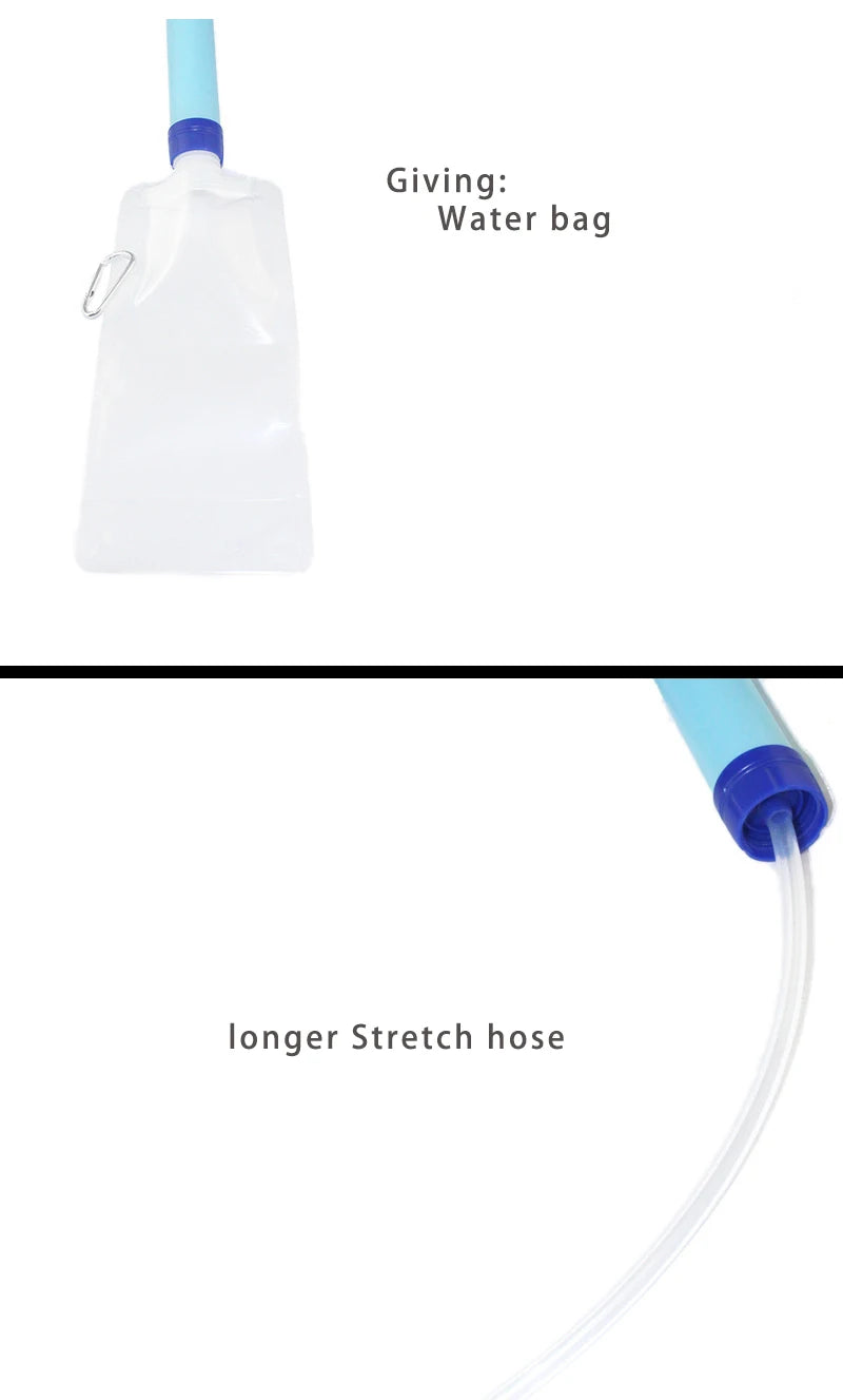 Disaster Preparedness Water Filter, Personal Survival Straw Purifier for Emergency Kits, Outdoor Camping & Hiking Gear