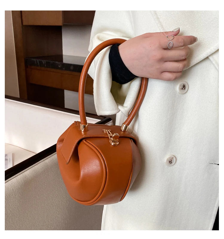 Women's Mini Bowling Round Shoulder Bag