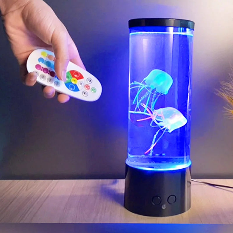 Remote Control LED Jellyfish Night Lamp | Mood Light & Aquarium Lamp for Kids Bedroom