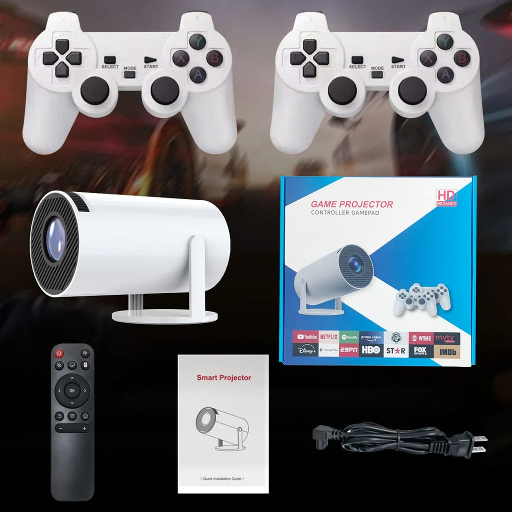 LONNST HY300 New Game Projector 3d Wireless Wifi Blue-tooth Portable Projector Video Game Console Game Projector for Home