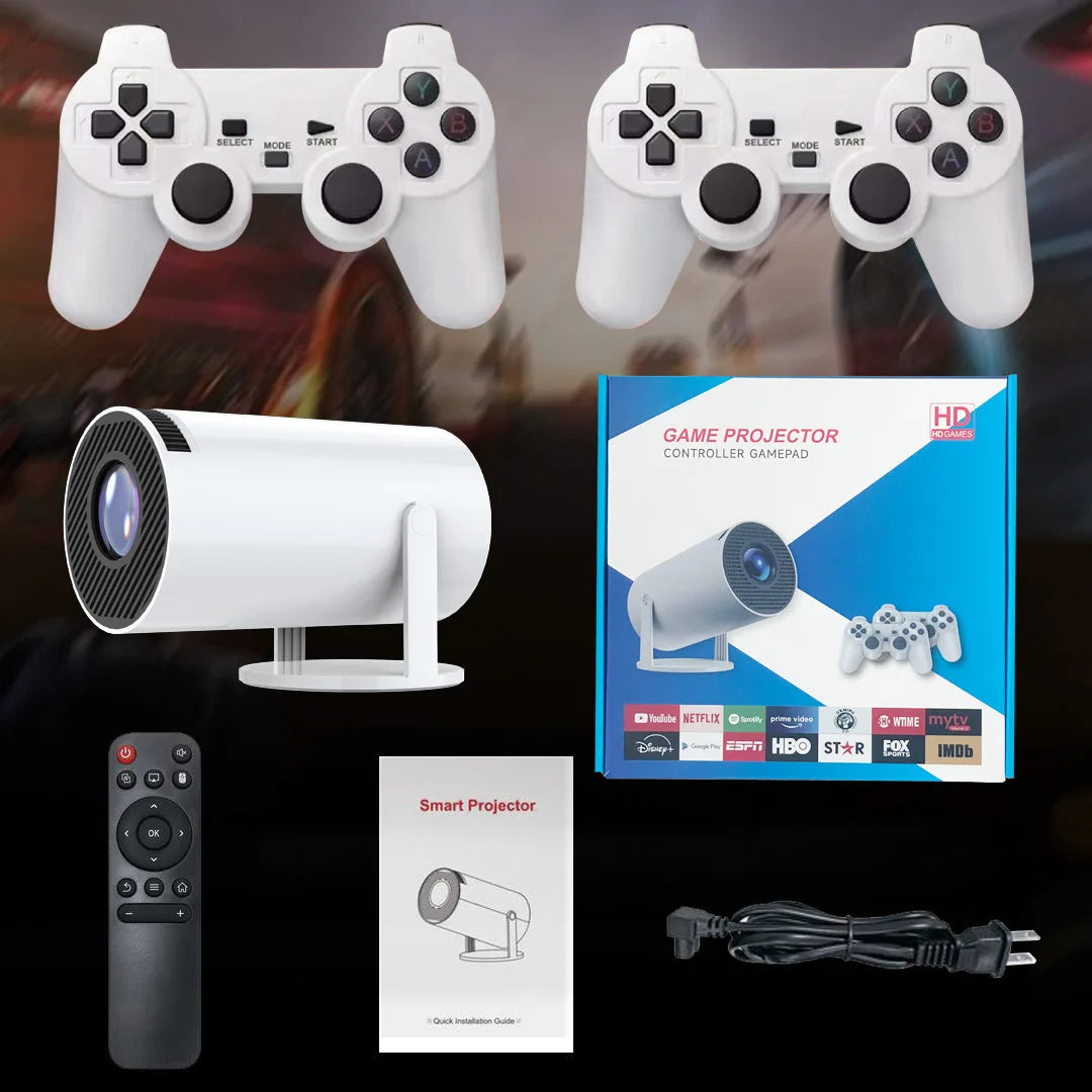 LONNST HY300 New Game Projector 3d Wireless Wifi Blue-tooth Portable Projector Video Game Console Game Projector for Home