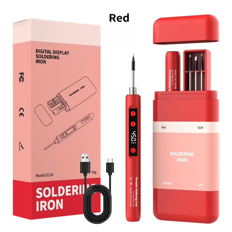 New USB Wireless Soldering Iron, Portable Digital Displays Soldering Iron,  Home Soldering Repair Special Soldering Iron Set