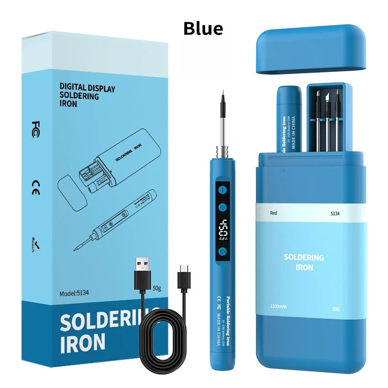 New USB Wireless Soldering Iron, Portable Digital Displays Soldering Iron,  Home Soldering Repair Special Soldering Iron Set