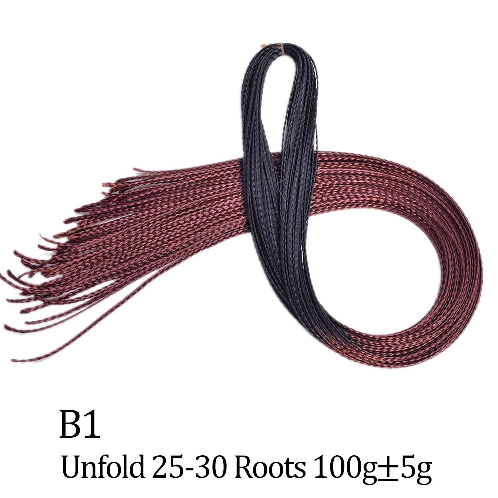 Ombre Zizi Braids Thin Box Braids Crochet Hair Extensions Synthetic Hair Rainbow Thin Zizi Braids Hair Bundles BudaBuda
