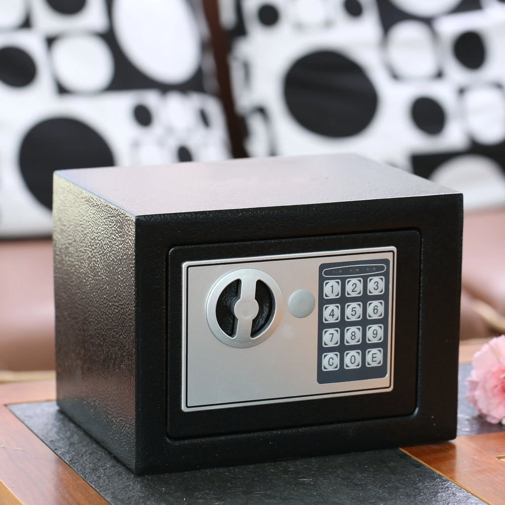 High Quality Small Electronic Fireproof Steel Safe Box with Key Lock Digital Lock Hotel Deposit Safe for Home and Office Use