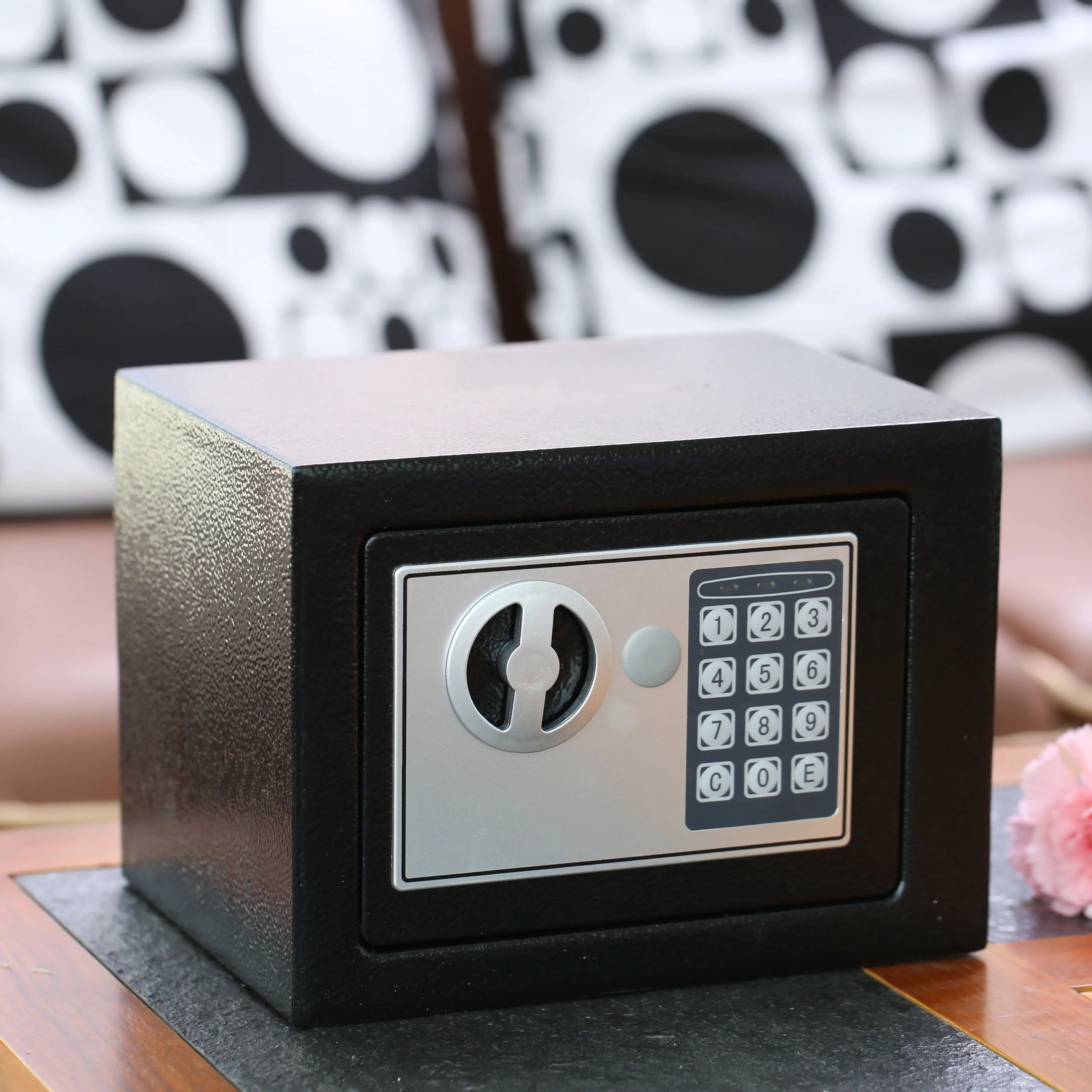 High Quality Small Electronic Fireproof Steel Safe Box with Key Lock Digital Lock Hotel Deposit Safe for Home and Office Use