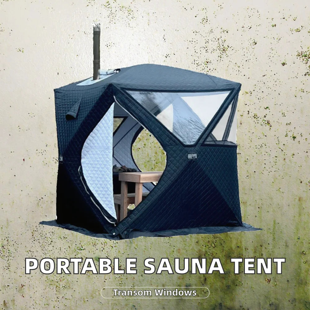 Portable Outdoor 2-5 Person Sauna Tent for Home Gym & Camping Heavy Duty Oxford Cloth Wet Steam Function