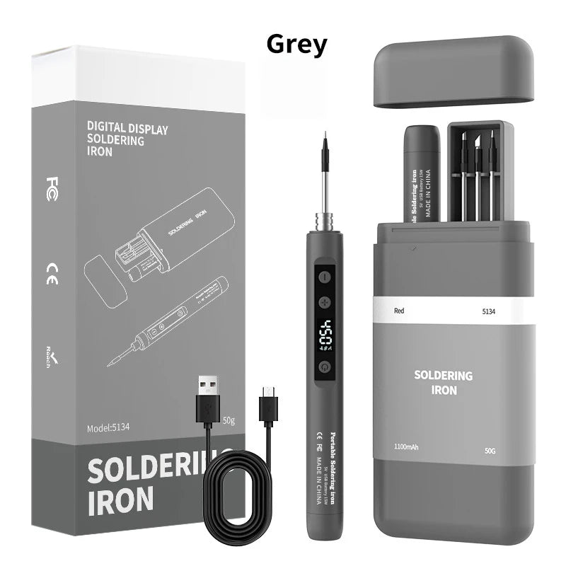 New USB Wireless Soldering Iron, Portable Digital Displays Soldering Iron,  Home Soldering Repair Special Soldering Iron Set