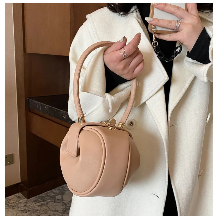Women's Mini Bowling Round Shoulder Bag