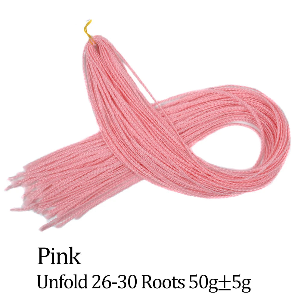 Ombre Zizi Braids Thin Box Braids Crochet Hair Extensions Synthetic Hair Rainbow Thin Zizi Braids Hair Bundles BudaBuda
