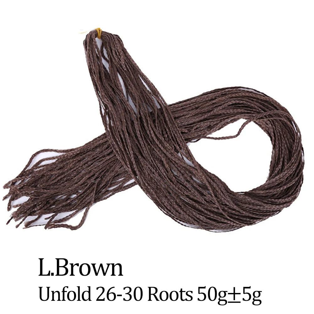 Ombre Zizi Braids Thin Box Braids Crochet Hair Extensions Synthetic Hair Rainbow Thin Zizi Braids Hair Bundles BudaBuda