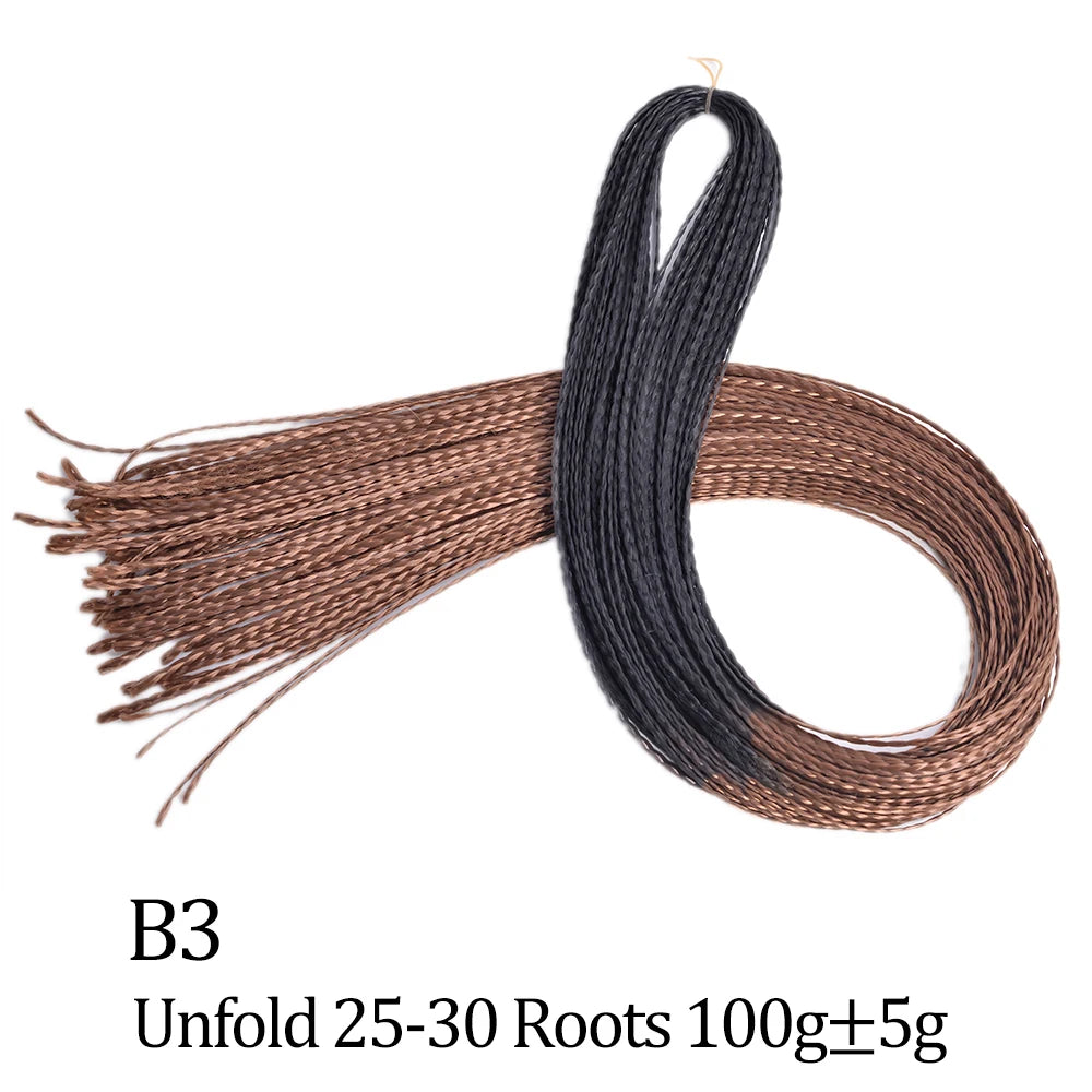 Ombre Zizi Braids Thin Box Braids Crochet Hair Extensions Synthetic Hair Rainbow Thin Zizi Braids Hair Bundles BudaBuda
