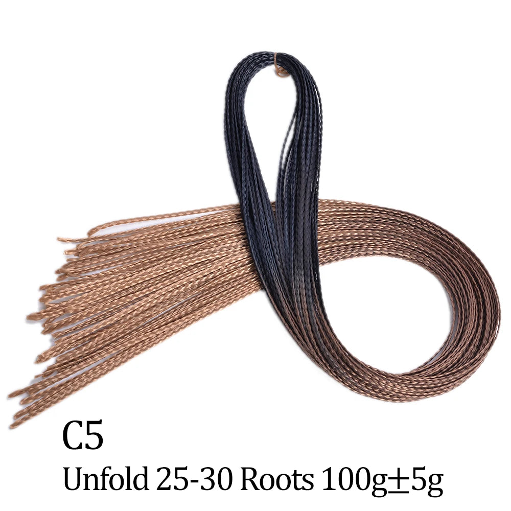 Ombre Zizi Braids Thin Box Braids Crochet Hair Extensions Synthetic Hair Rainbow Thin Zizi Braids Hair Bundles BudaBuda