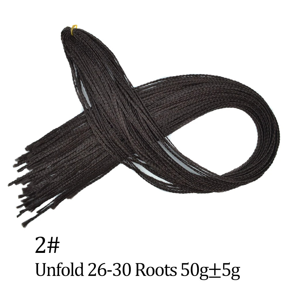 Ombre Zizi Braids Thin Box Braids Crochet Hair Extensions Synthetic Hair Rainbow Thin Zizi Braids Hair Bundles BudaBuda